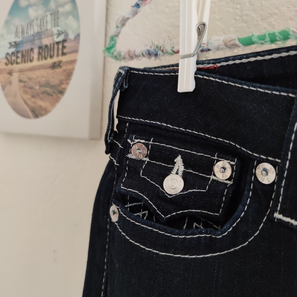 True Religion 💜 Julia Skinny Jeans Dark Flap - Picture 11 of 12